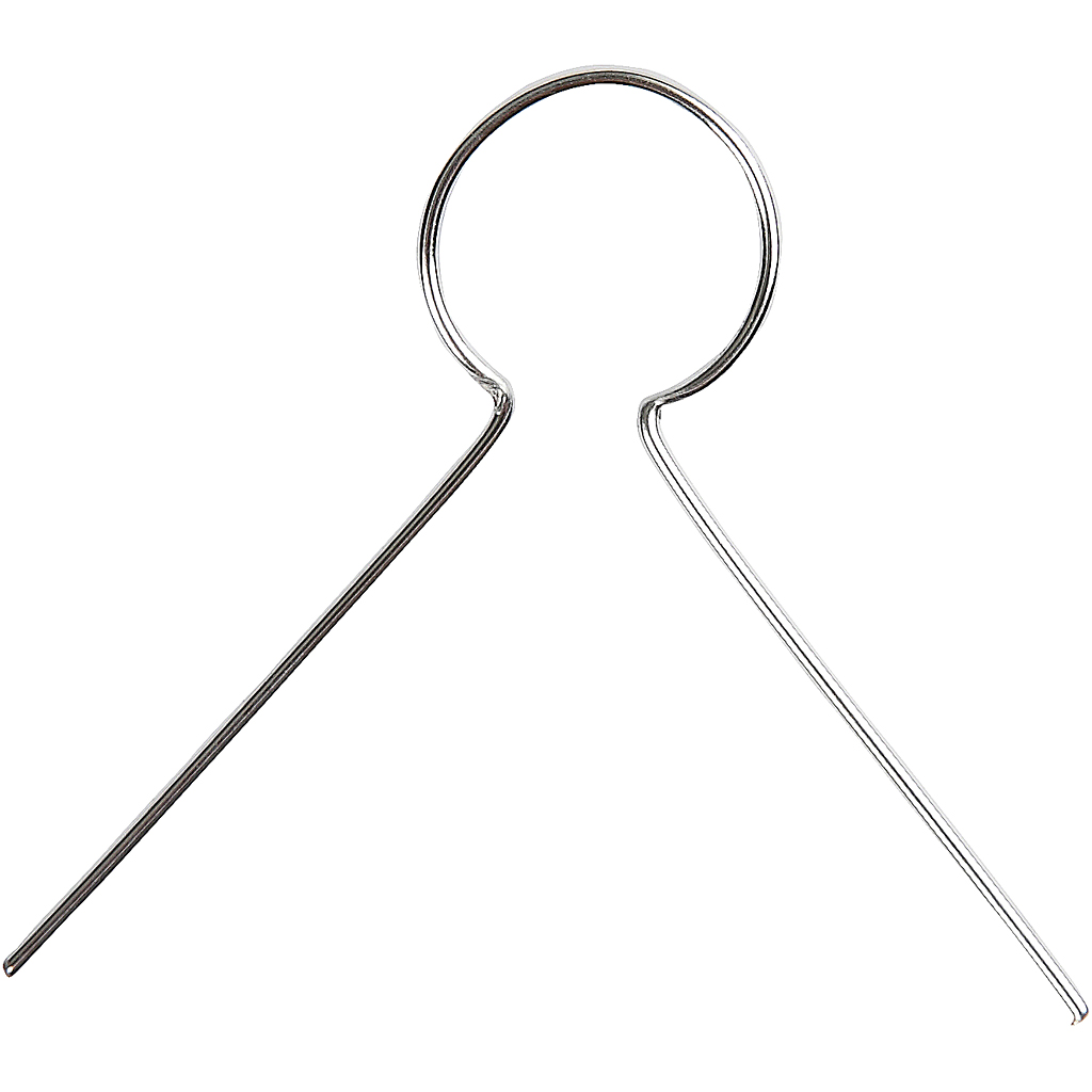 Upphängningskrokar, försilvrad, L: 22 mm, 50 st./ 1 förp. Sølvforgylt