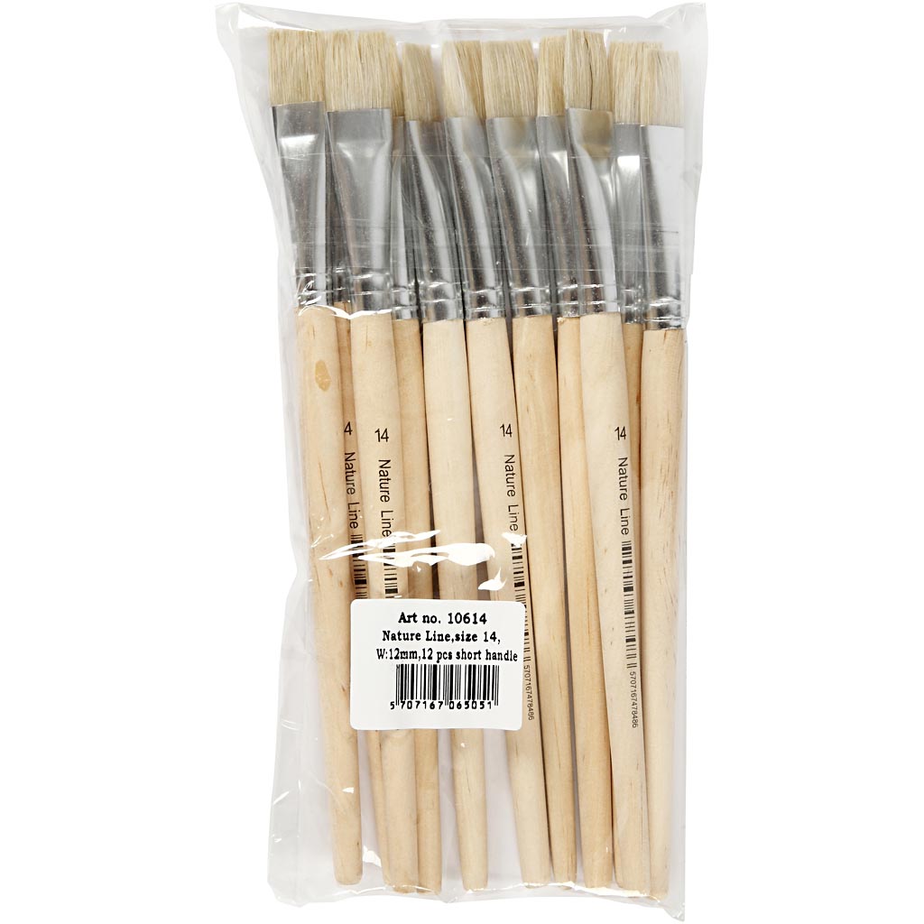 Pensler Creativ Company Natur Line Nr 14 Korte Skaft 12 Stk/1 Pk