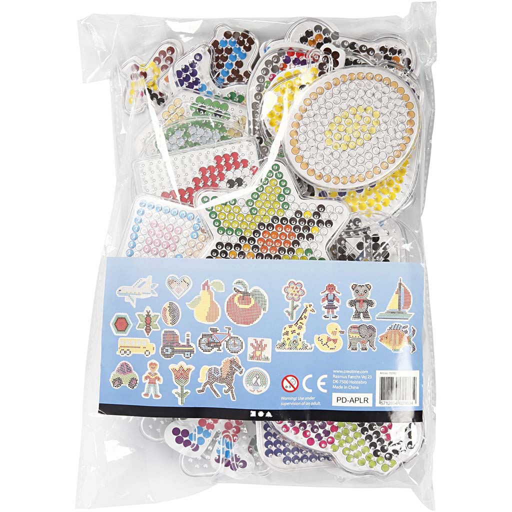 Perleplate Creativ Company Str 7x7,5-14x16 cm 24 St/1 Pk