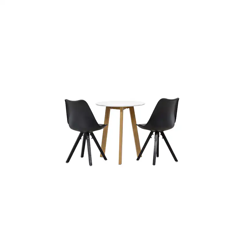 Spisegruppe Venture Home Leonora Ø65 cm med 2 stk Zeno Stoler