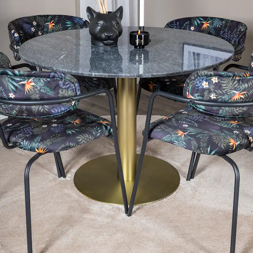 Spisegruppe Venture Home Estelle med 4 Aris Stoler Polyester