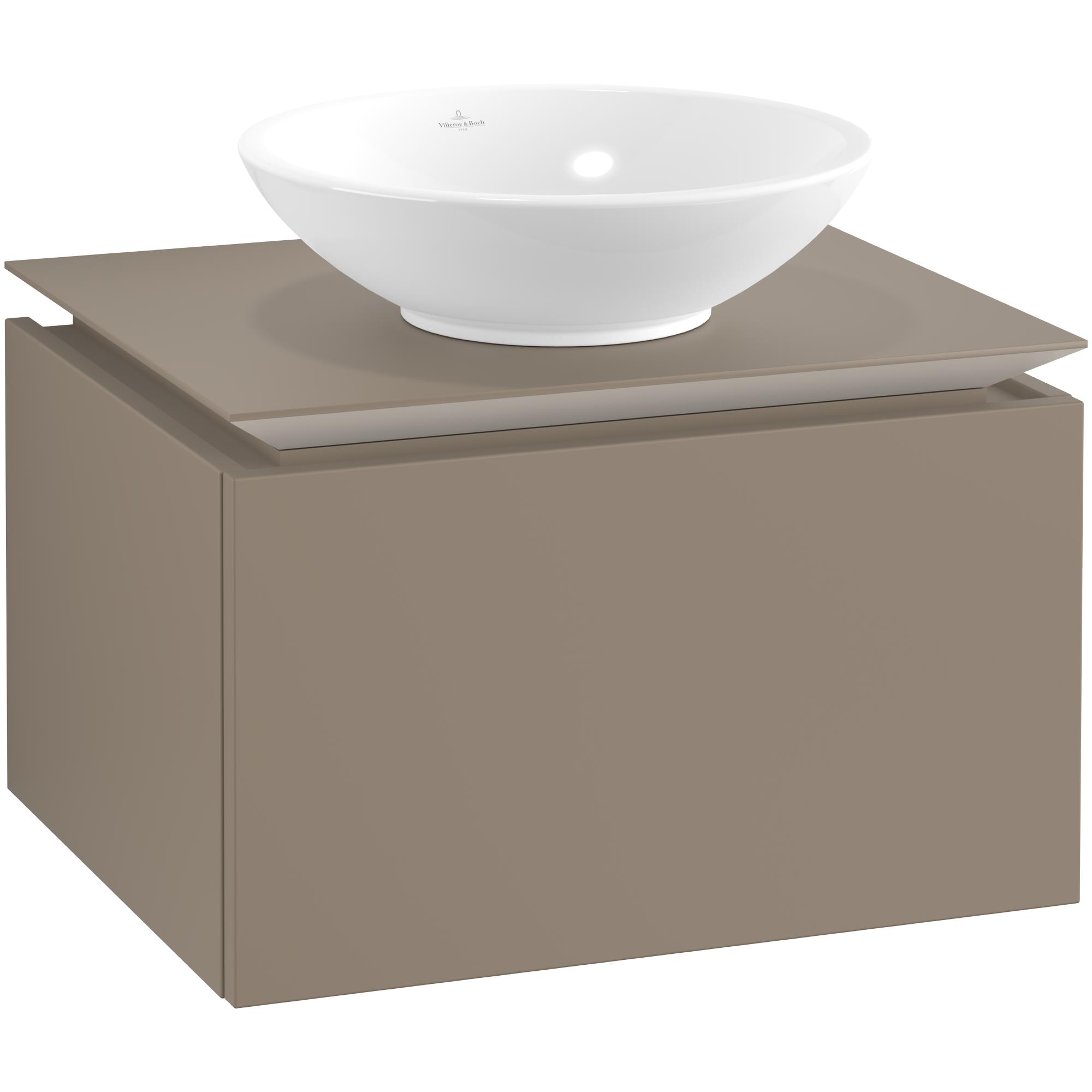 Tvättställsskåp Villeroy & Boch Legato Kompakt 600 med 1 Låda för Ytmonterat Tvättställ | badrum - badrumsmobler - tvattstallsskap-och-kommod | KakelKungen