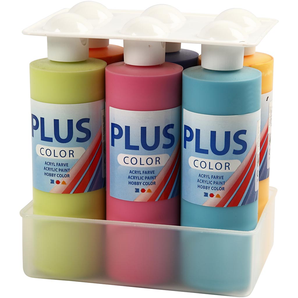 Hobbyfarge Creativ Company Plus Color Fargerik 6x250 ml/1 Pk