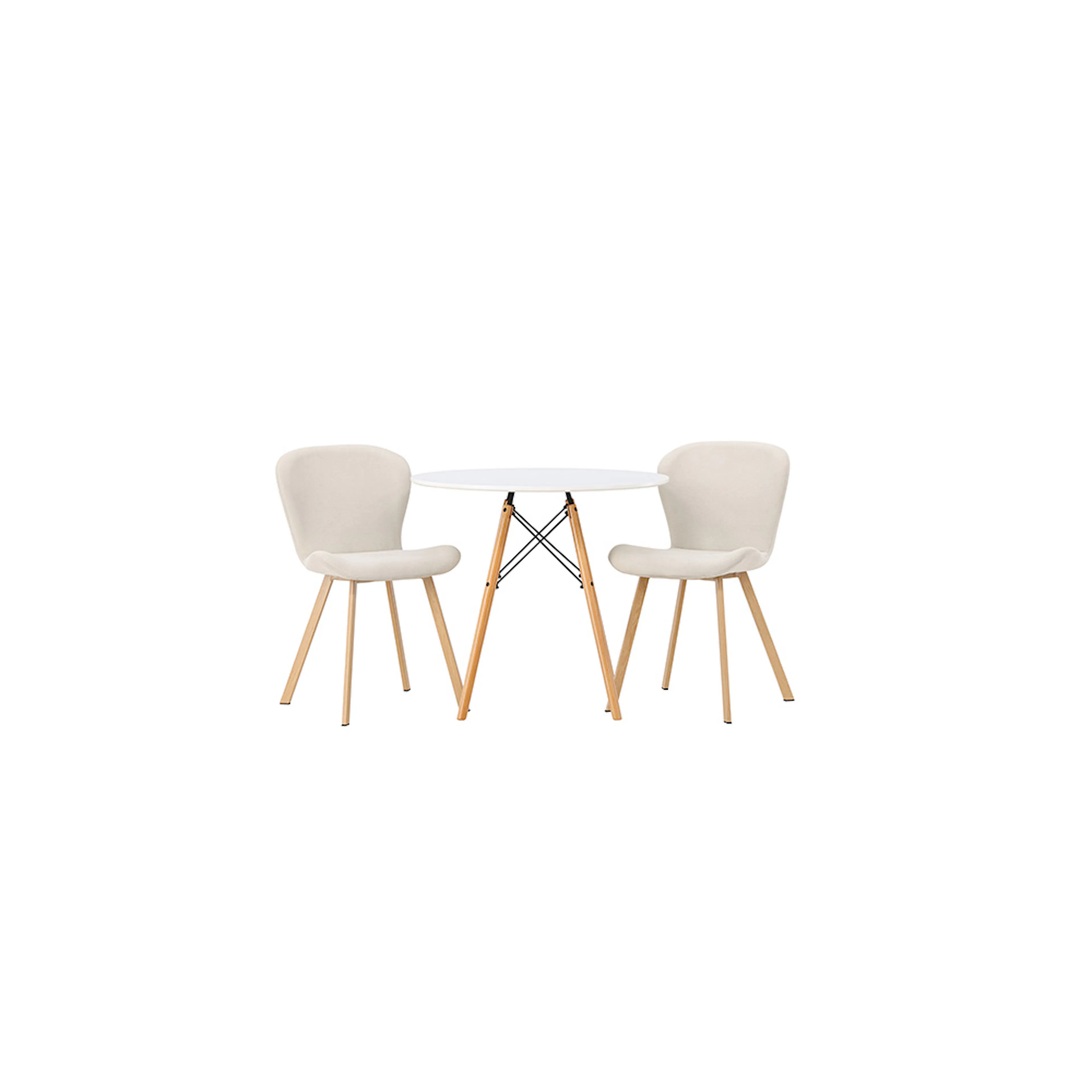Spisegruppe Venture Home Danburi Ø60 cm med 2 stk Lilja Stoler