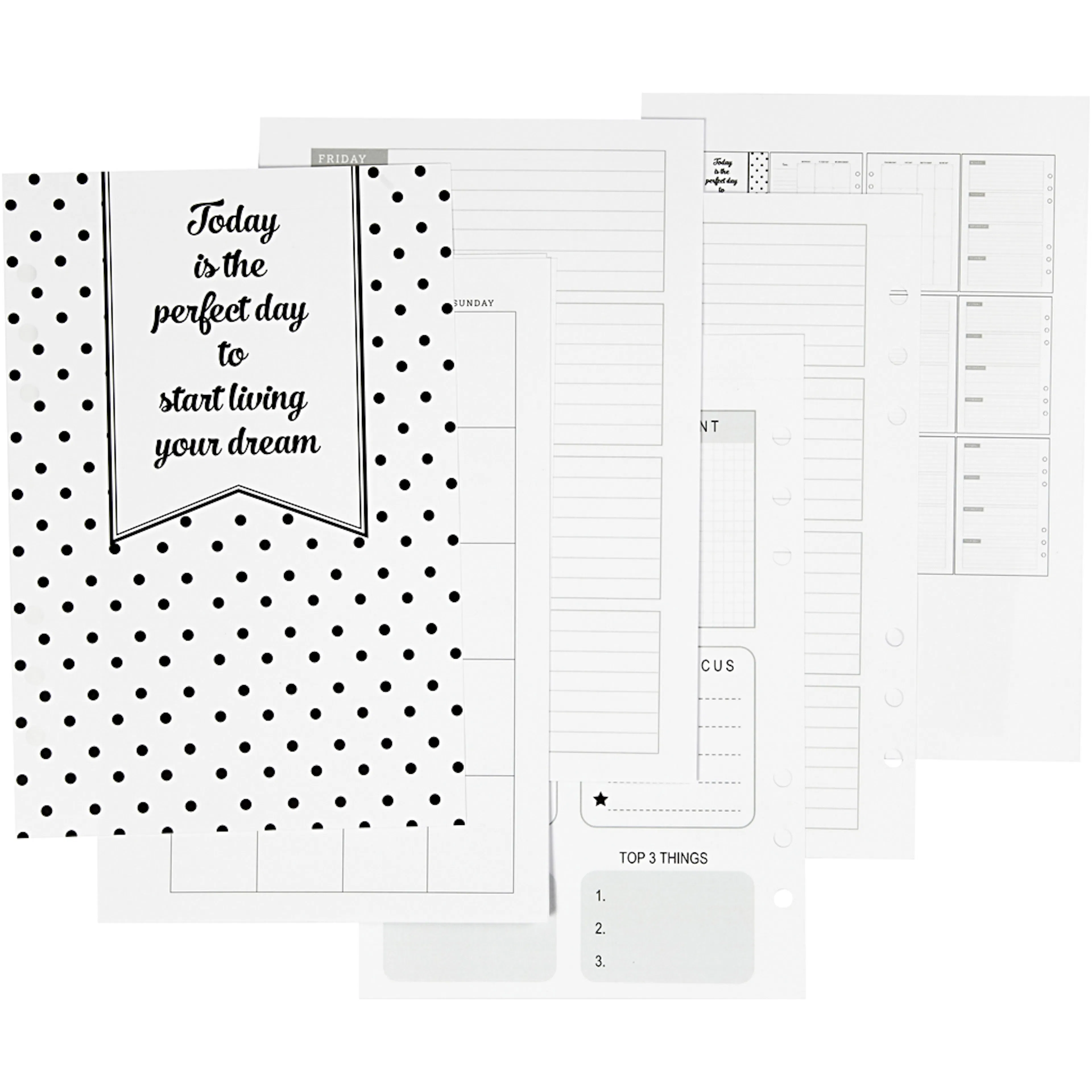 Evighetskalender Creativ Company Str 142x210 mm Hvit 1 stk/1 Pk