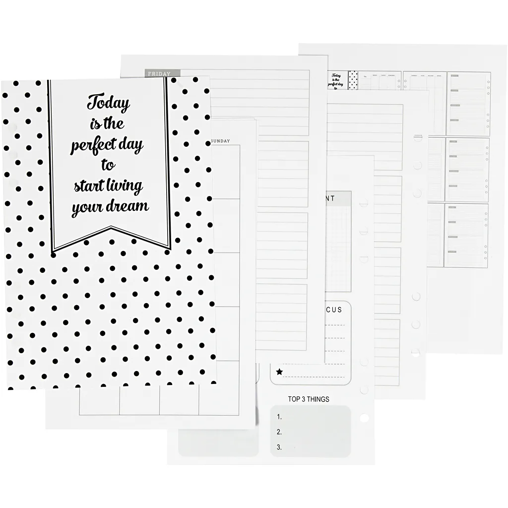 Evighetskalender Creativ Company Str 142x210 mm Hvit 1 stk/1 Pk
