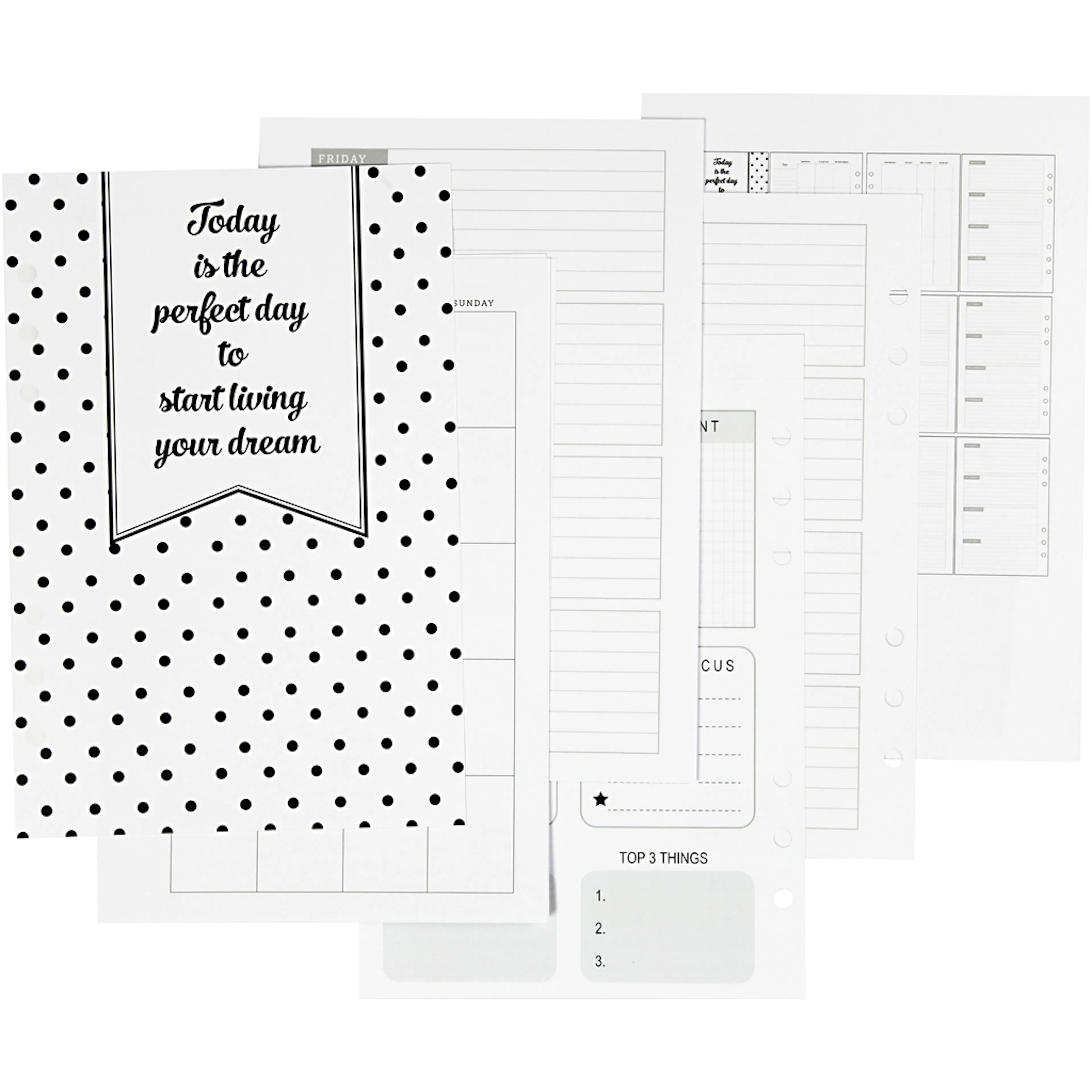 Evighetskalender Creativ Company Str 142x210 mm Hvit 1 stk/1 Pk