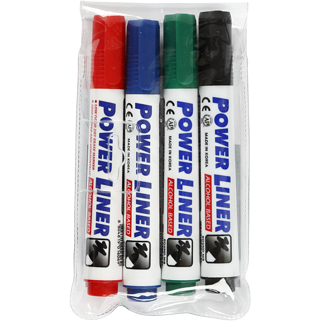 Whiteboardtusj Creativ Company Ass Farger 4 St/1 Pk