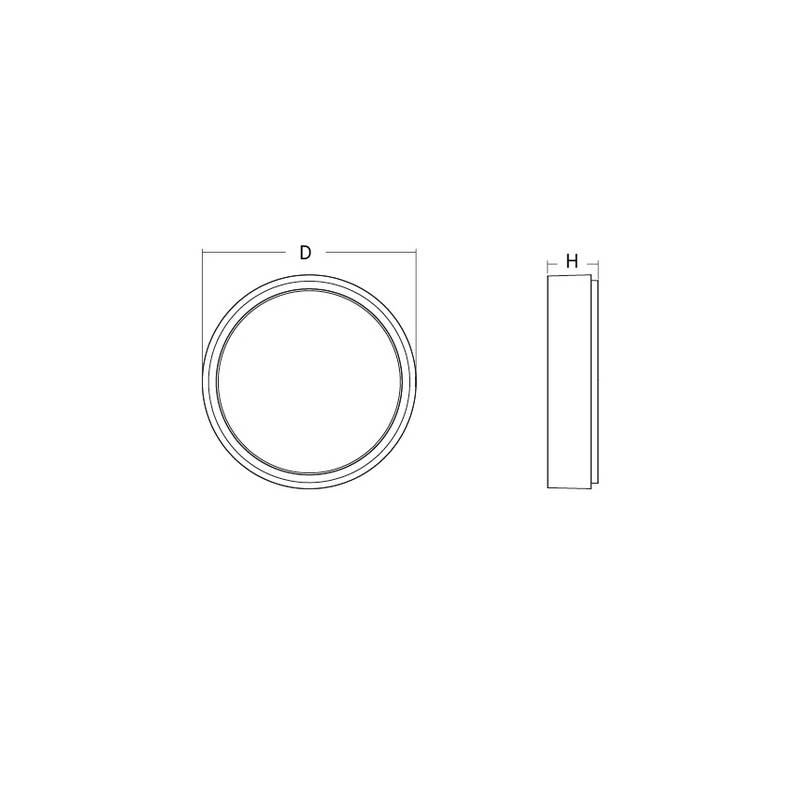Tak/Vegglampe SG ARMATUREN Frame Round Maxi Grå LED 3K