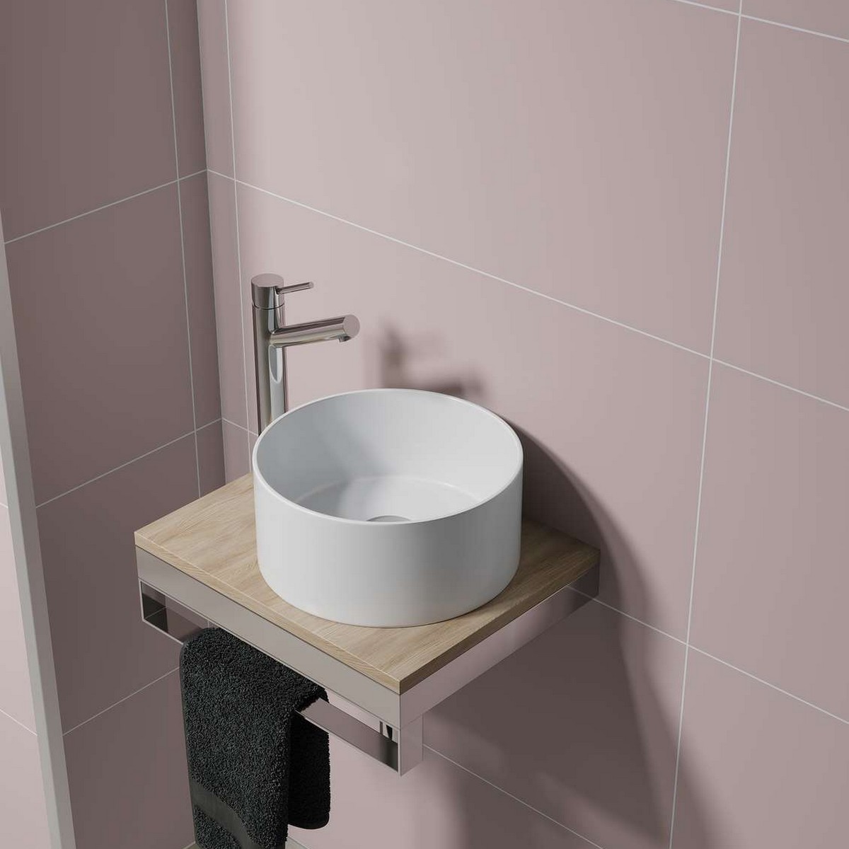 Baderomspanel Fibo 5218-M6030 Dusky Pink