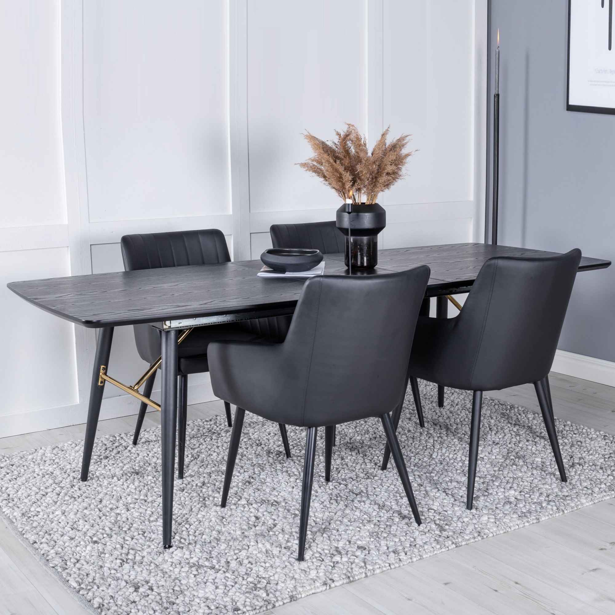 Spisegruppe Venture Home Gold med 4stk Comfort Stoler