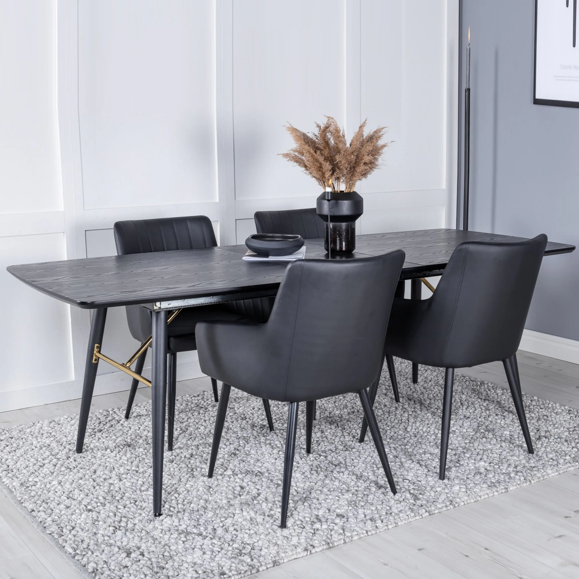 Spisegruppe Venture Home Gold med 4stk Comfort Stoler