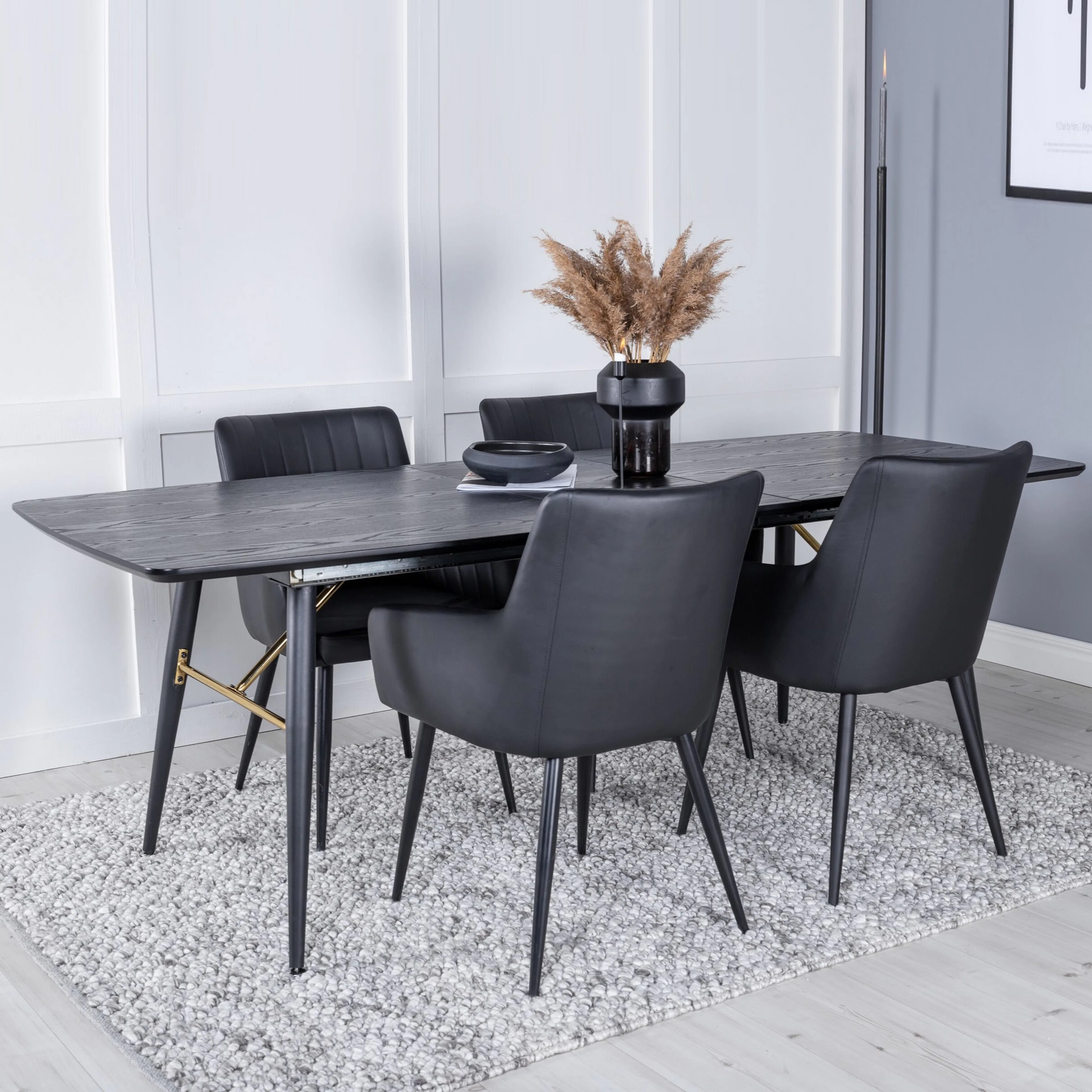 Spisegruppe Venture Home Gold med 4stk Comfort Stoler