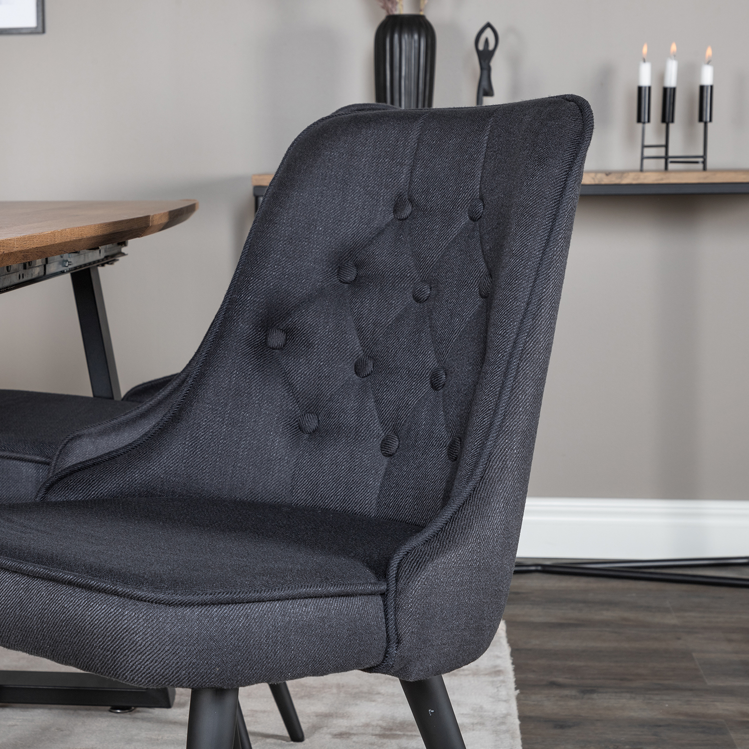 Spisegruppe Venture Home Ina med 4 Vera Stoler Polyester