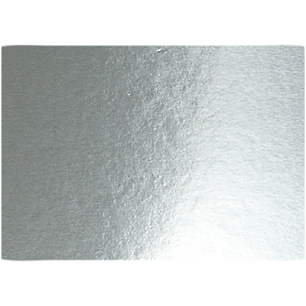 Metallkartong, silver, A4, 210x297 mm, 280 g, 10 ark/ 1 förp Sølv