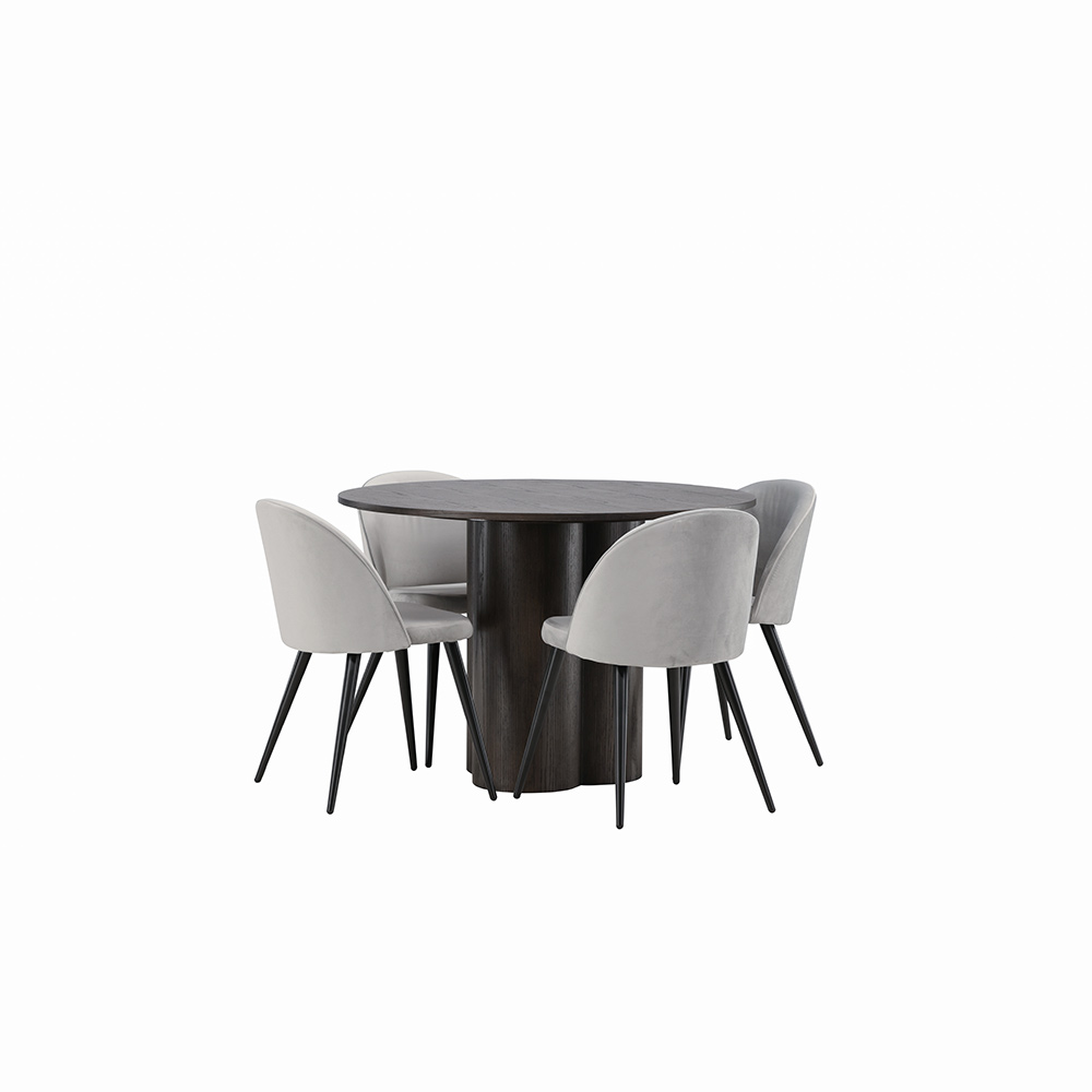 Spisegruppe Venture Home Olivia med 4 Velvet Stoler