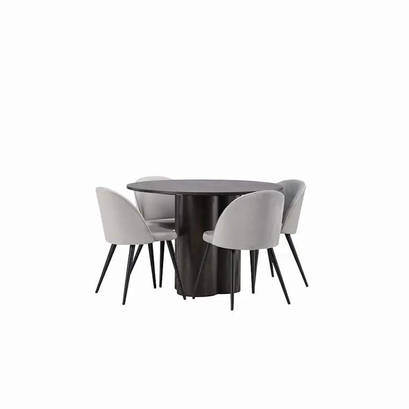 Spisegruppe Venture Home Olivia med 4 Velvet Stoler