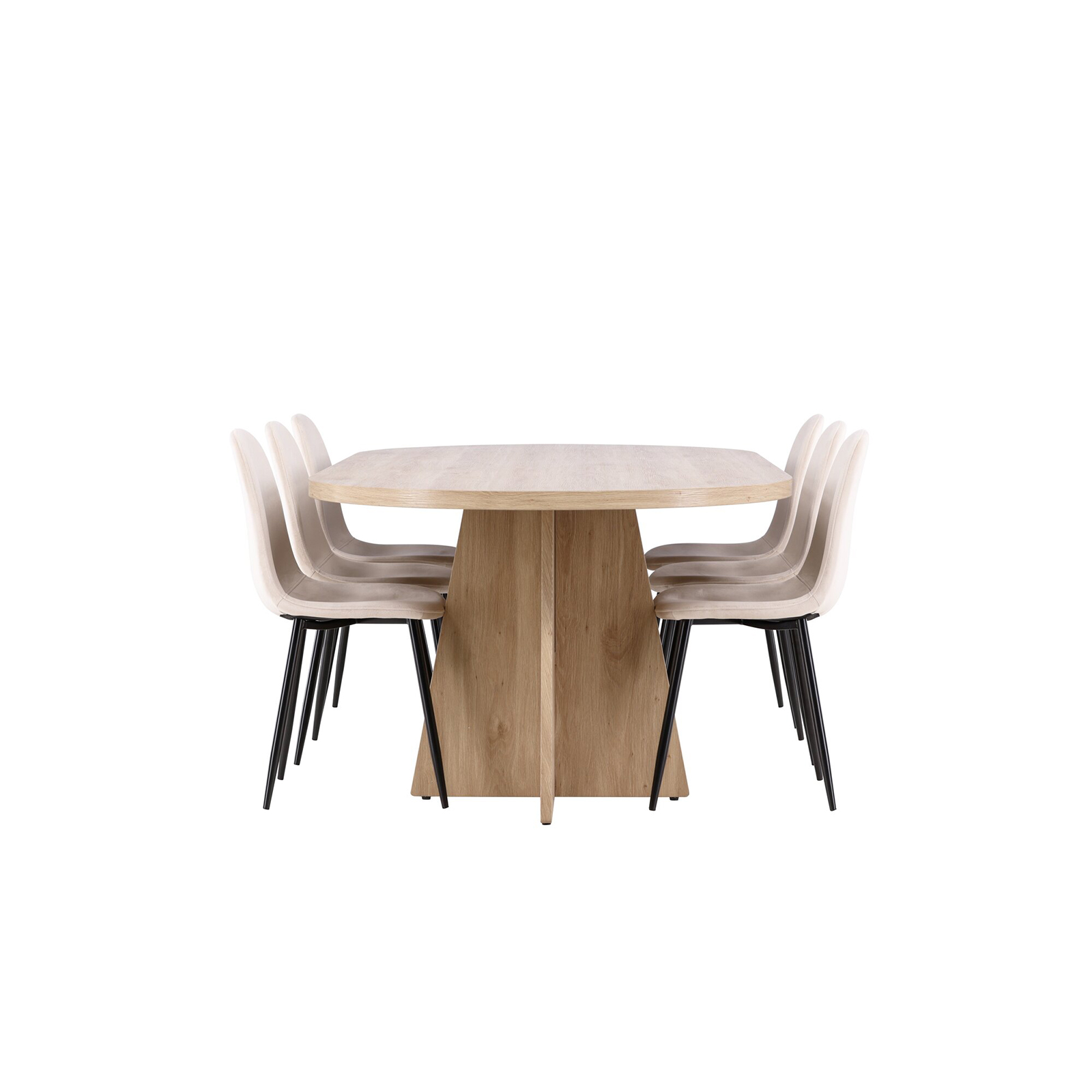 Spisegruppe Venture Home Bootcut 230 med 6 stk Polar Stoler Fløyel