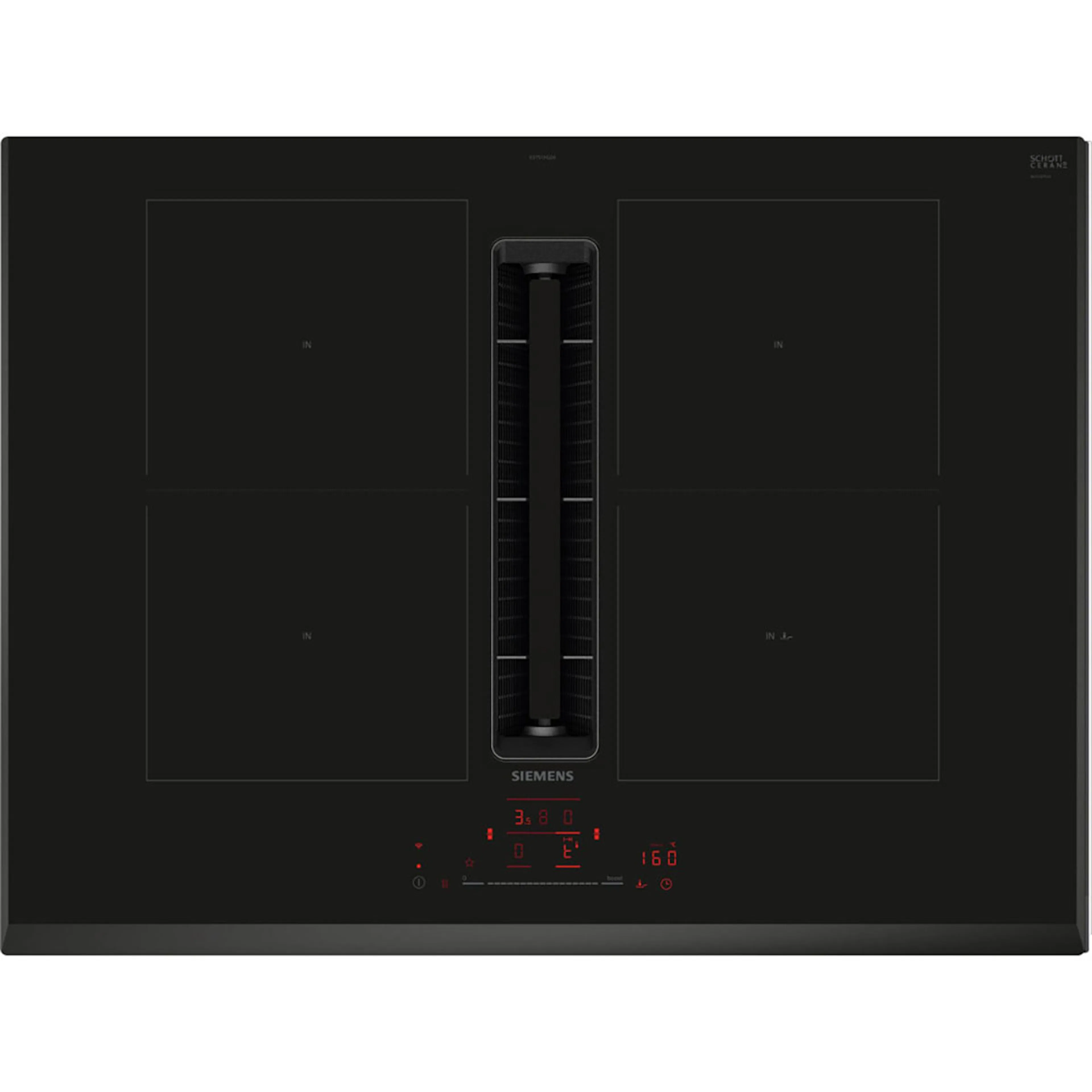 Induksjonstopp Siemens ED751HQ26E med Innebygd Vifte 70 cm uten Ramme