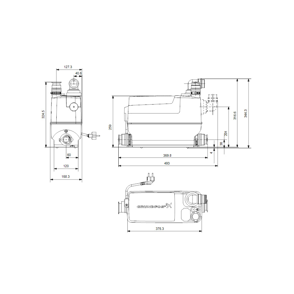 Avløpspumpe Grundfos Sololift2 C-3