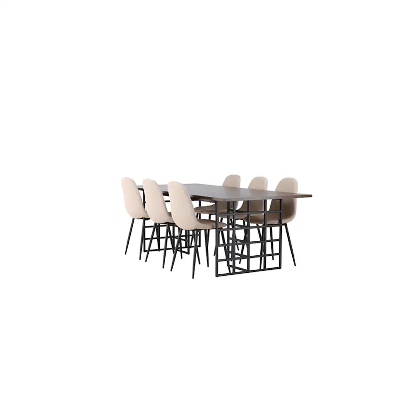 Spisegruppe Venture Home Ystad med 6 stk Polar Stoler