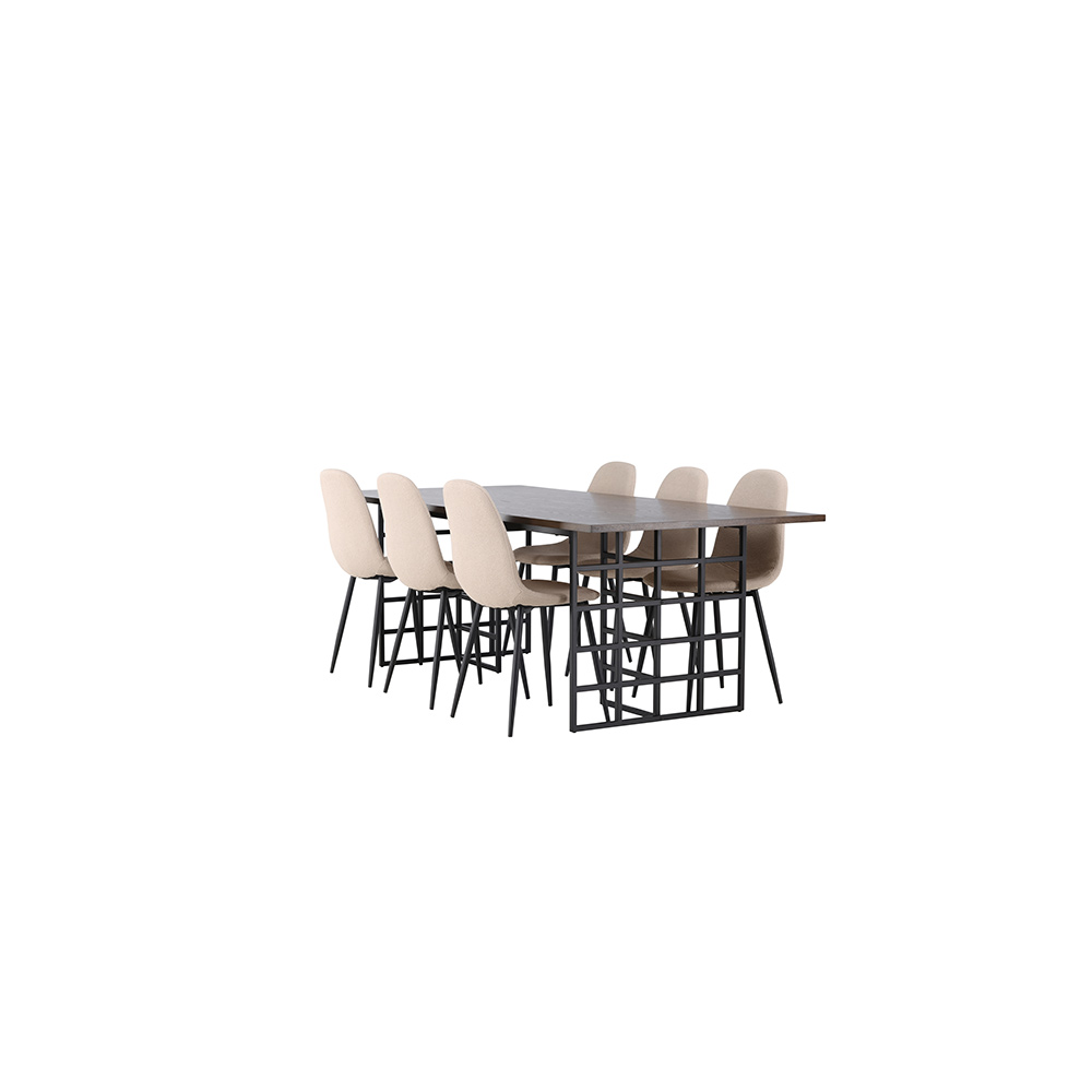 Spisegruppe Venture Home Ystad med 6 stk Polar Stoler