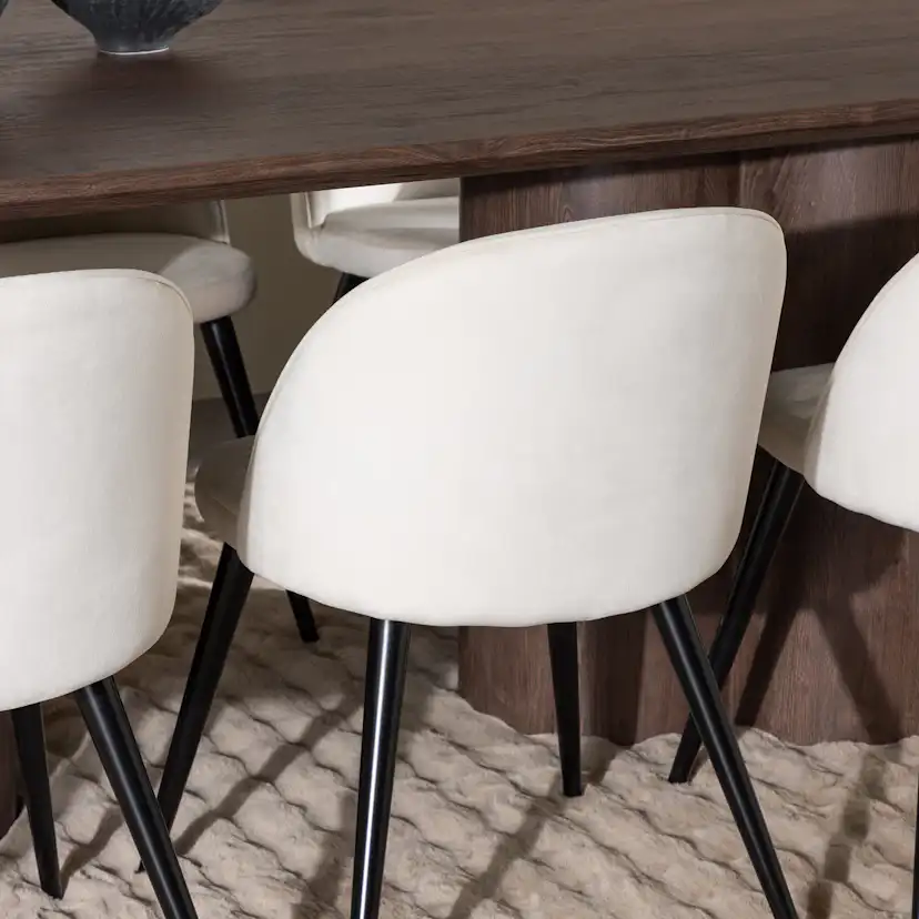 Spisegruppe Venture Home Olivia 210 med 6 stk Velvet Stoler