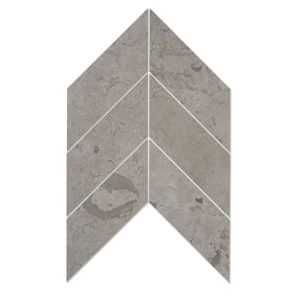 Klinker Bricmate J Chevron Norrvange Grey Left/Right 10x25 cm