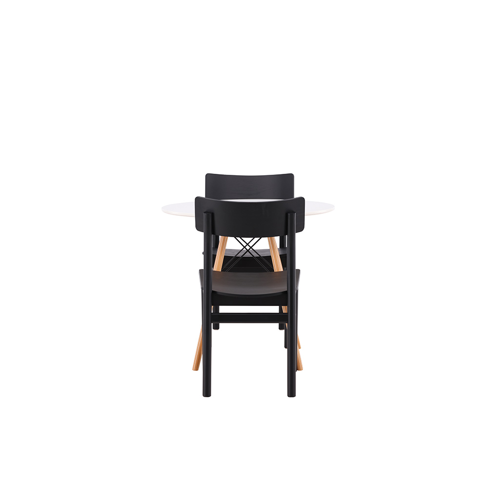 Spisegruppe Venture Home Danburi Ø 60 cm med 2 Montros Stoler