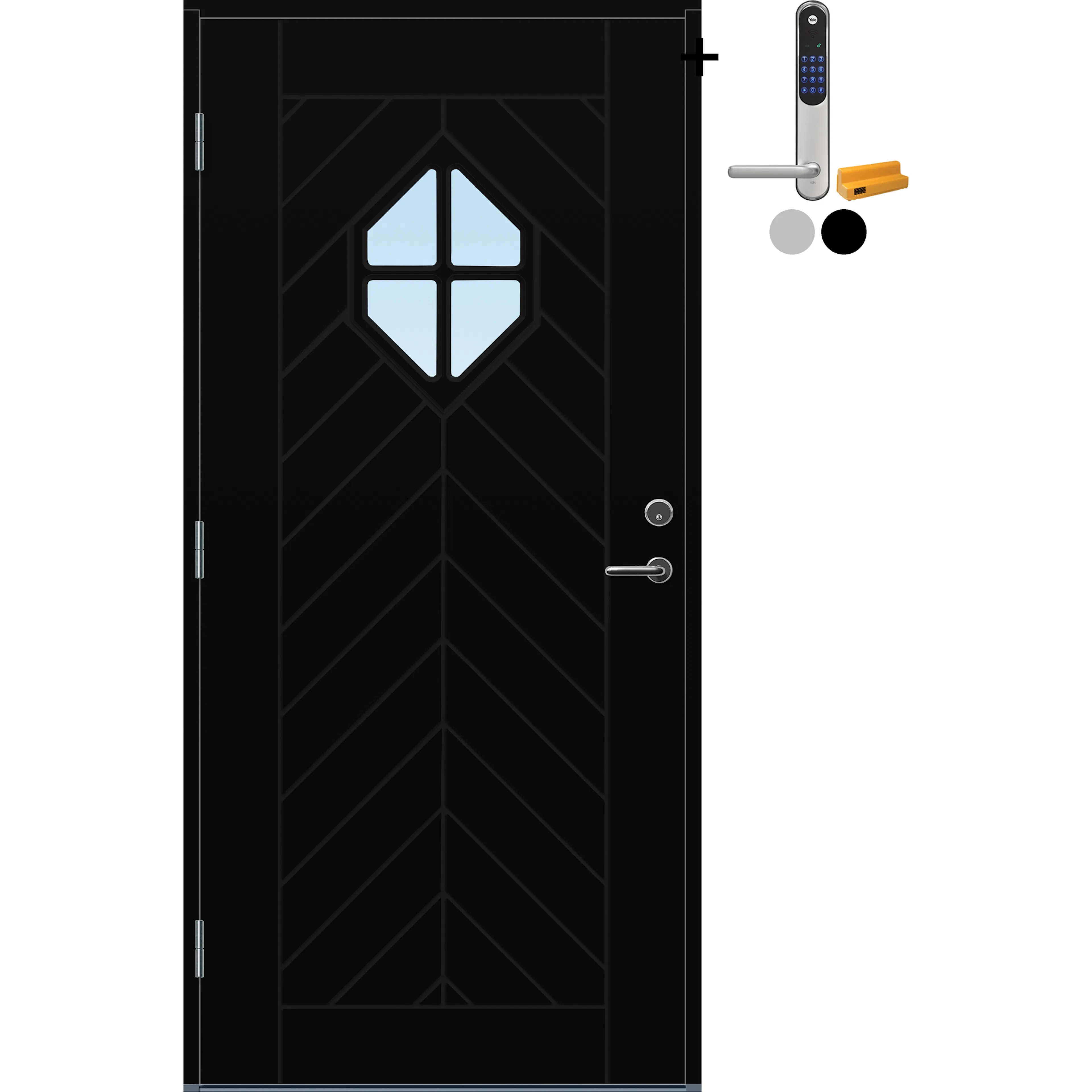 Ytterdør Bygg1 Norefjell med Yale Doorman Classic Home