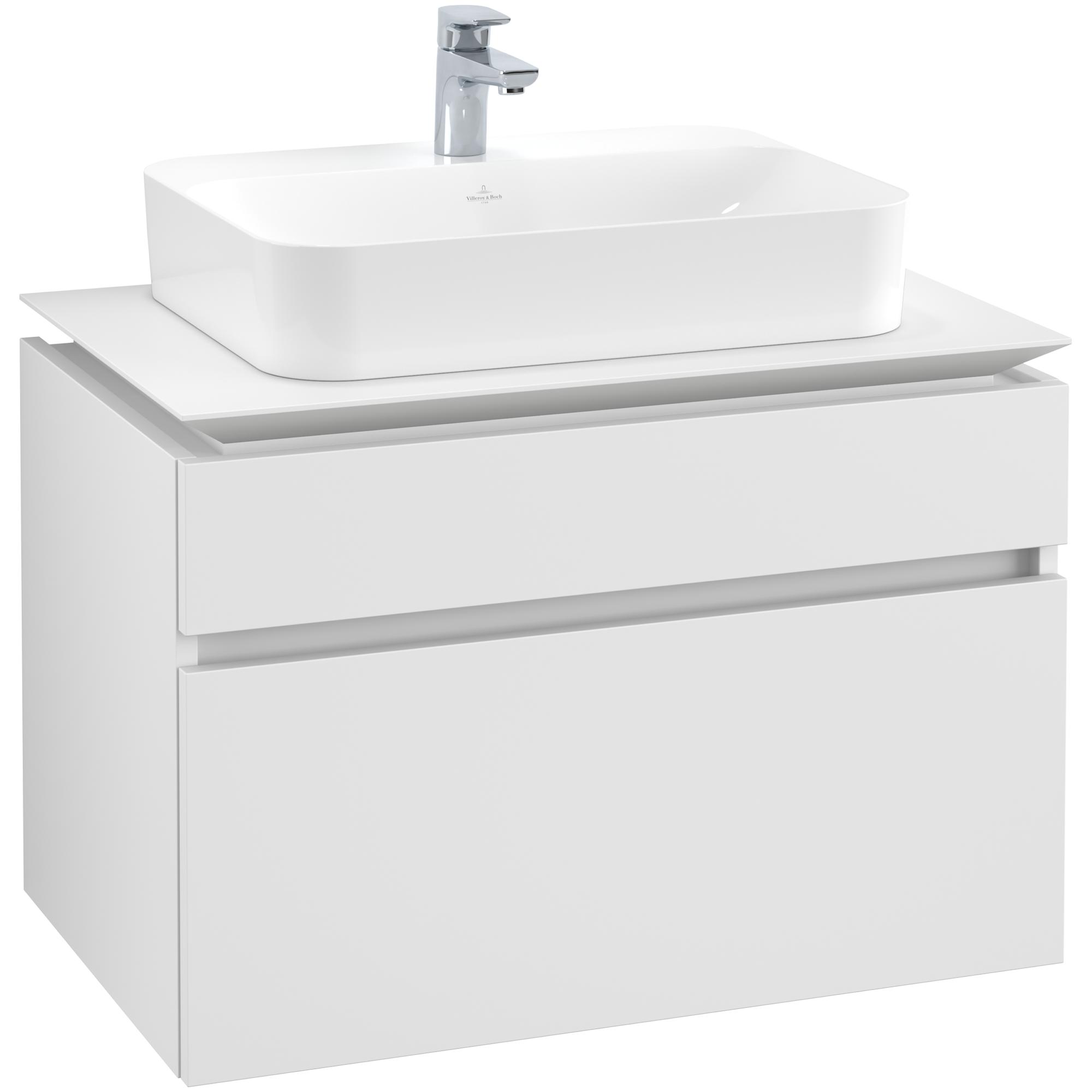 Tvättställsskåp Villeroy & Boch Legato med 2 Lådor för Ytmonterat Tvättställ från Finion & Memento | badrum - badrumsmobler - tvattstallsskap-och-kommod | KakelKungen