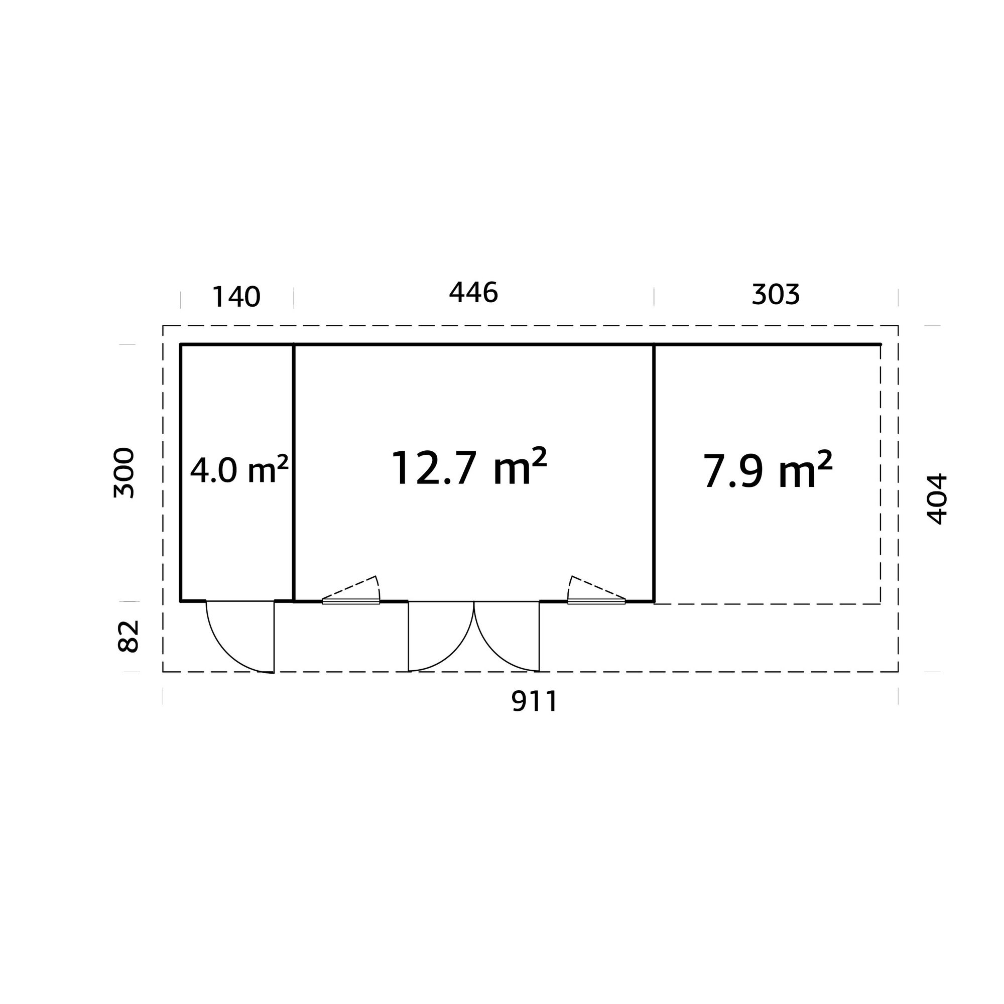 Hagestue Palmako Aurelia 25,6 m² (inv. 24,6 m²)