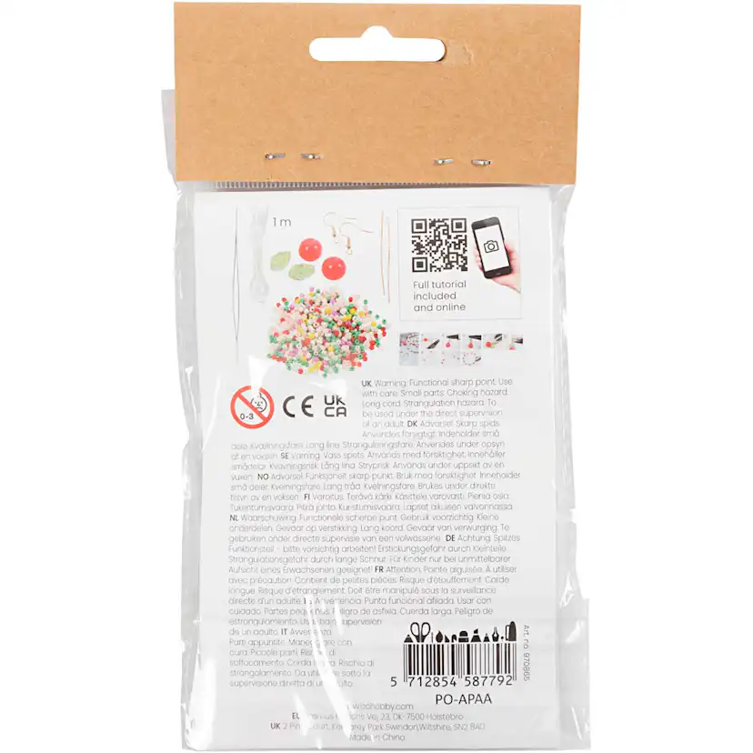 Smykker Creativ Company Mini DIY Kit Elastisk Armbånd, Ørering