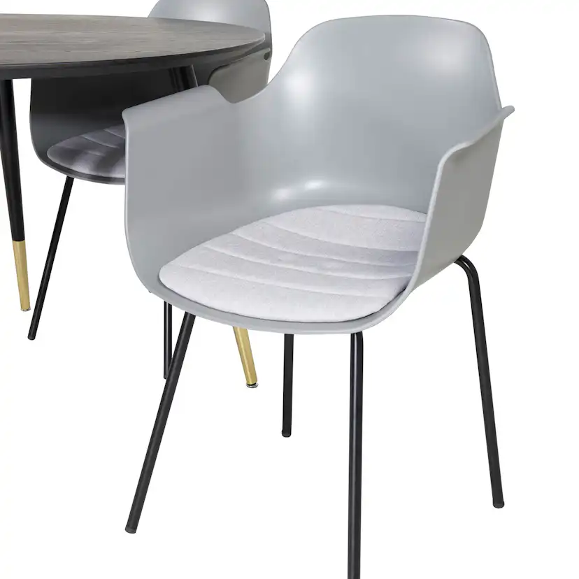 Spisegruppe Venture Home Dipp Ø115 cm med 4 Comfort Stoler
