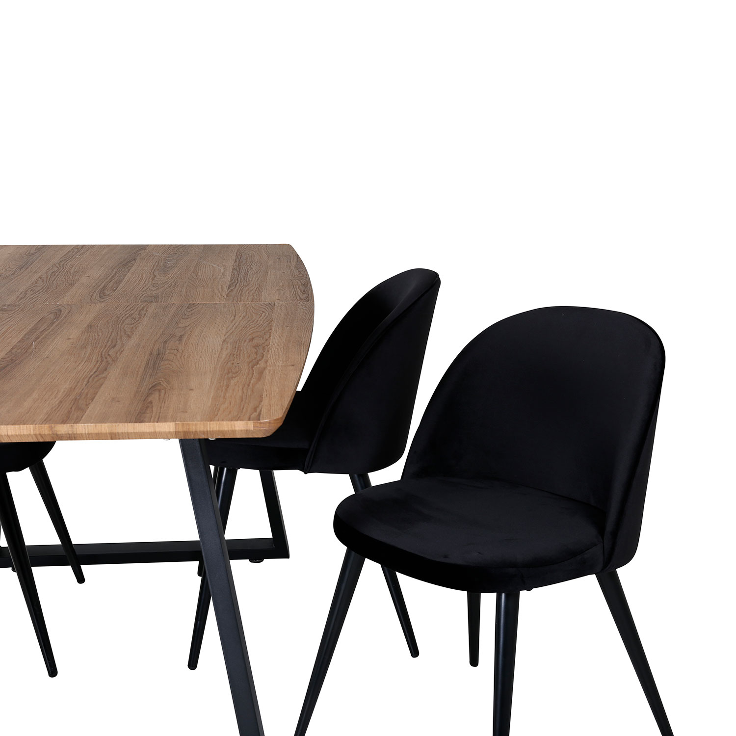 Spisegruppe Venture Home Inca med 4 Velvet Stoler