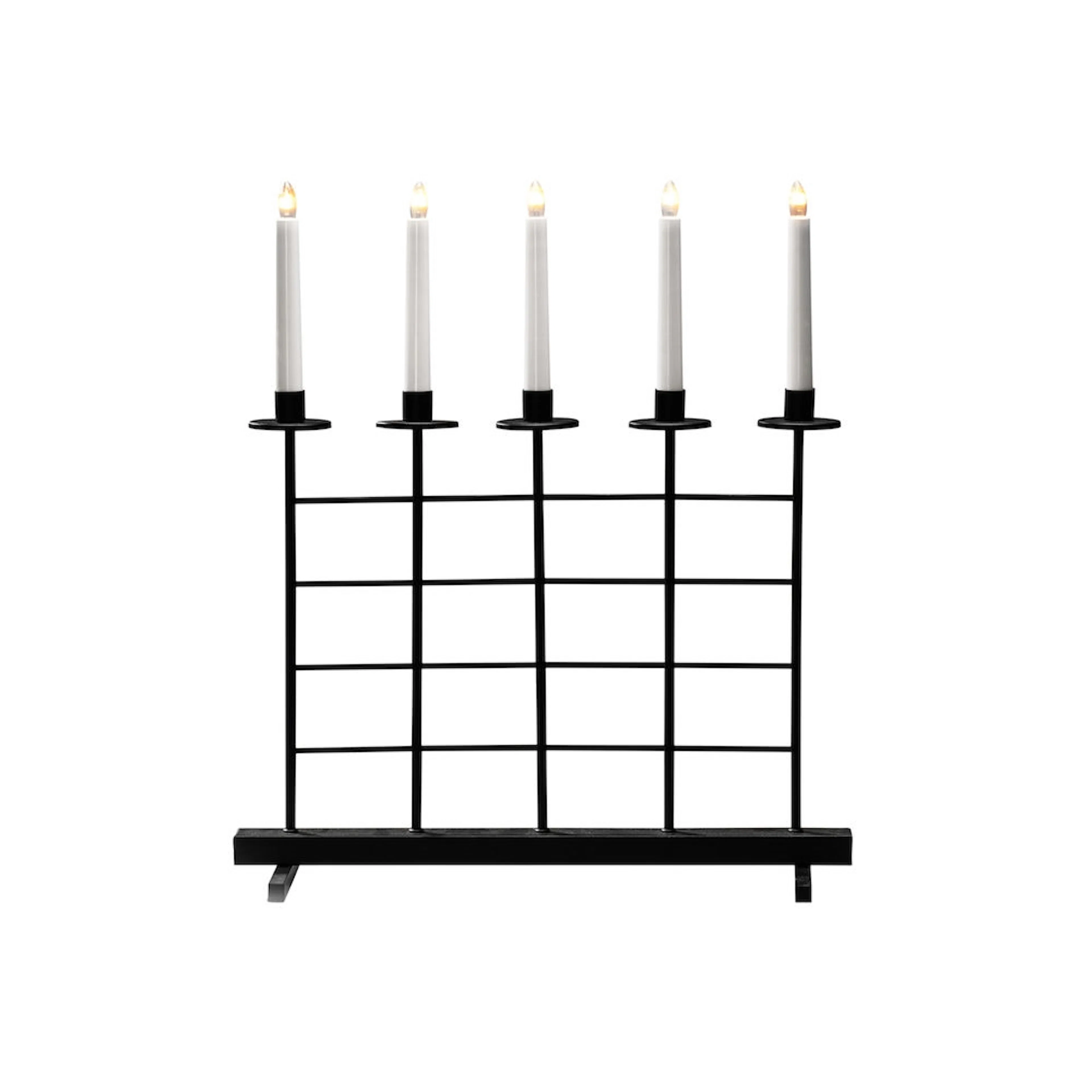 Adventstake Gnosjö Konstsmide 5 Lys Metall Sort