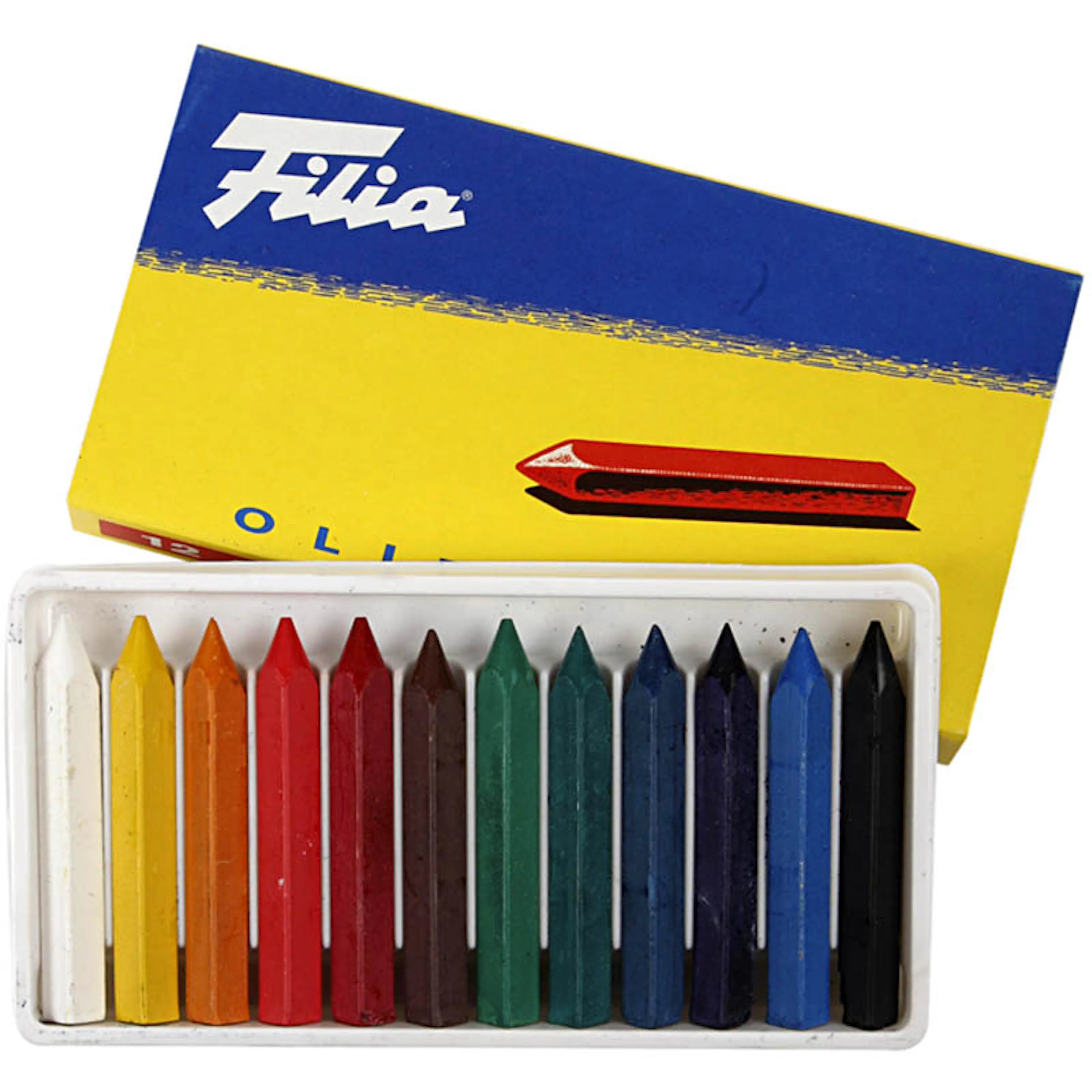 Oljepastellkritt Creativ Company Filia 6 cm tykkelse 7x7 mm 1 Pk