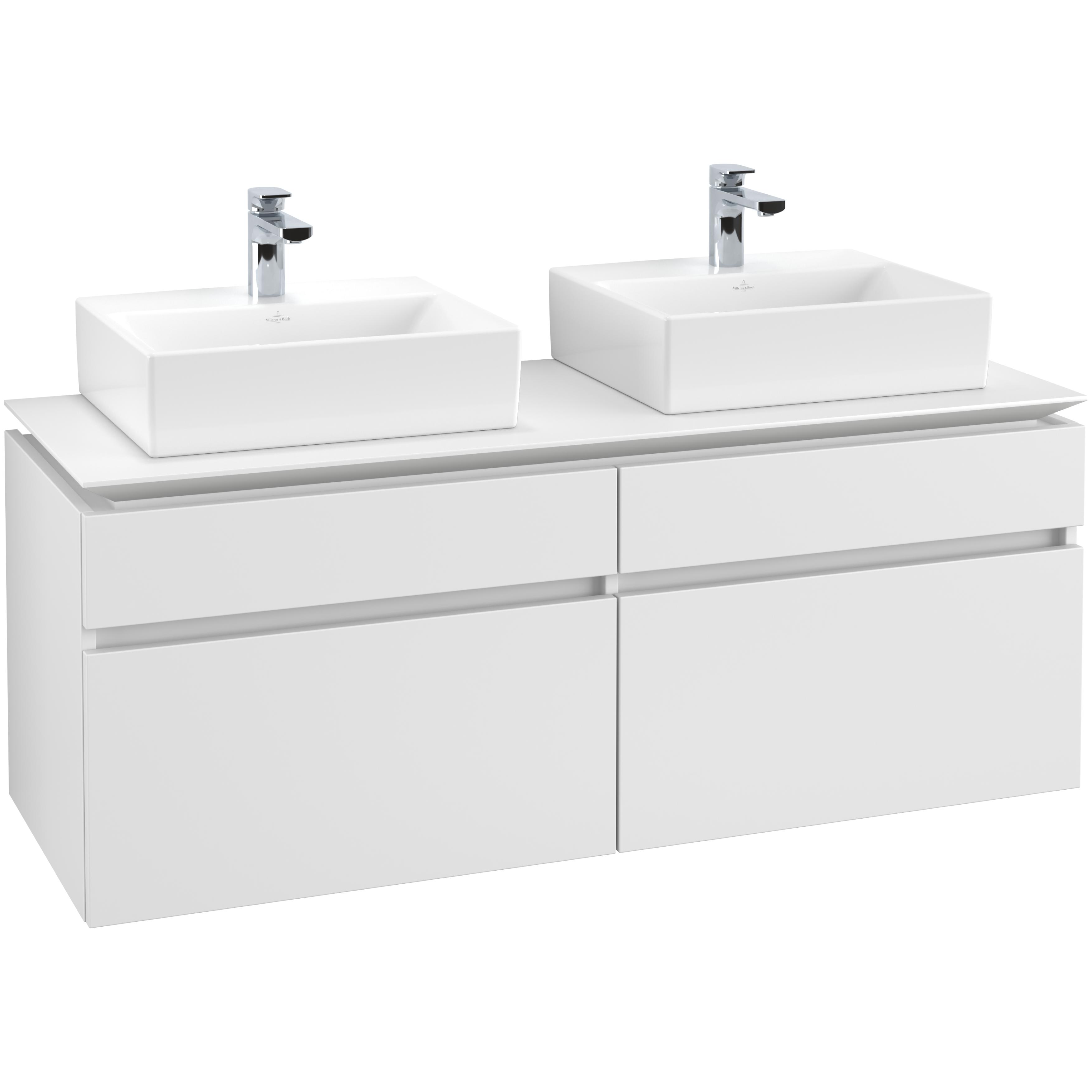 Tvättställsskåp Villeroy & Boch Legato 1400 med 4 Lådor för Två Tvättställ | badrum - badrumsmobler - tvattstallsskap-och-kommod | KakelKungen