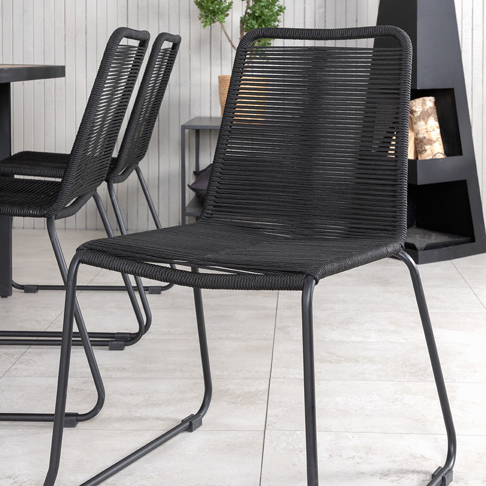 Spisegruppe Venture Home King med 6 Lumi Stablebare Spisestoler