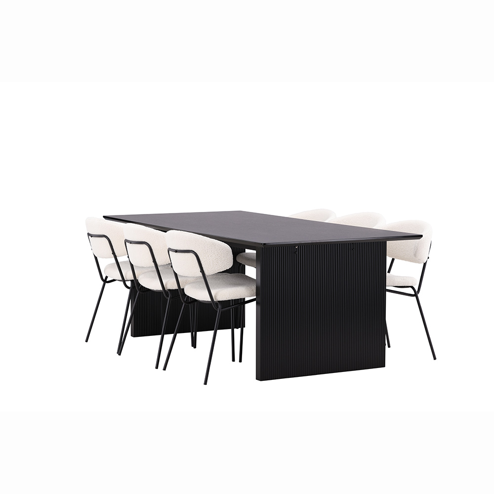 Spisegruppe Venture Home Vail med 6 Chico Stoler