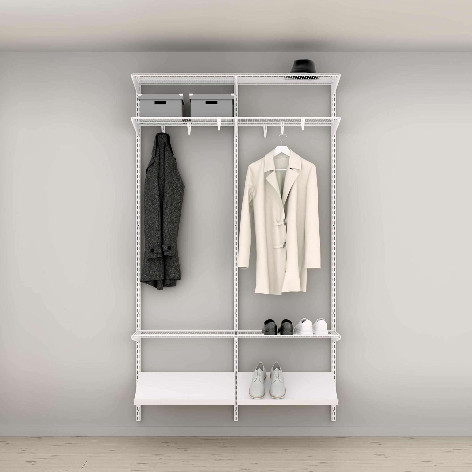 Innredningsløsning Elfa Gang Nr 5 Hvit B: 1248 mm