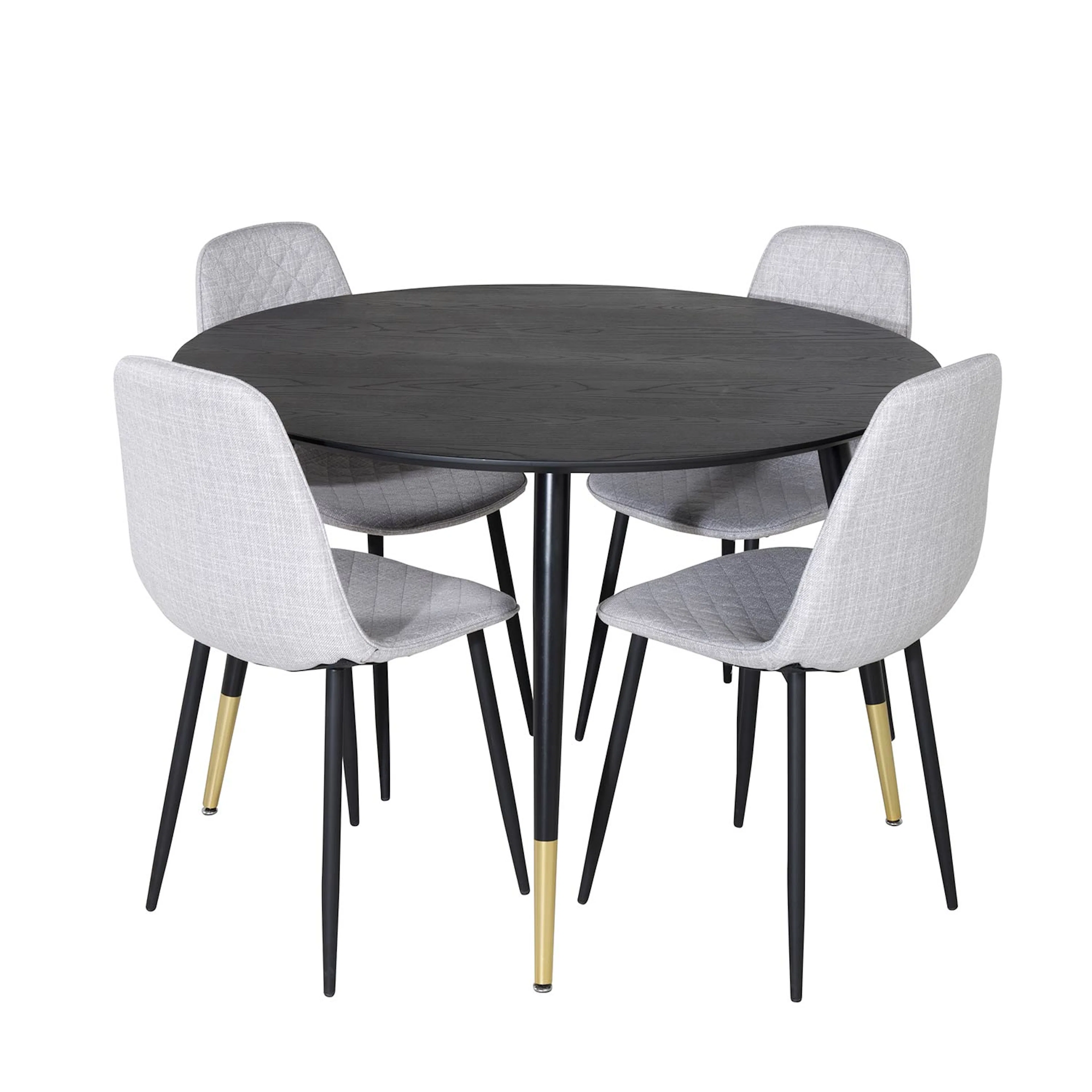 Spisegruppe Venture Home Dipp Ø115 cm med 4 Polar Stoler
