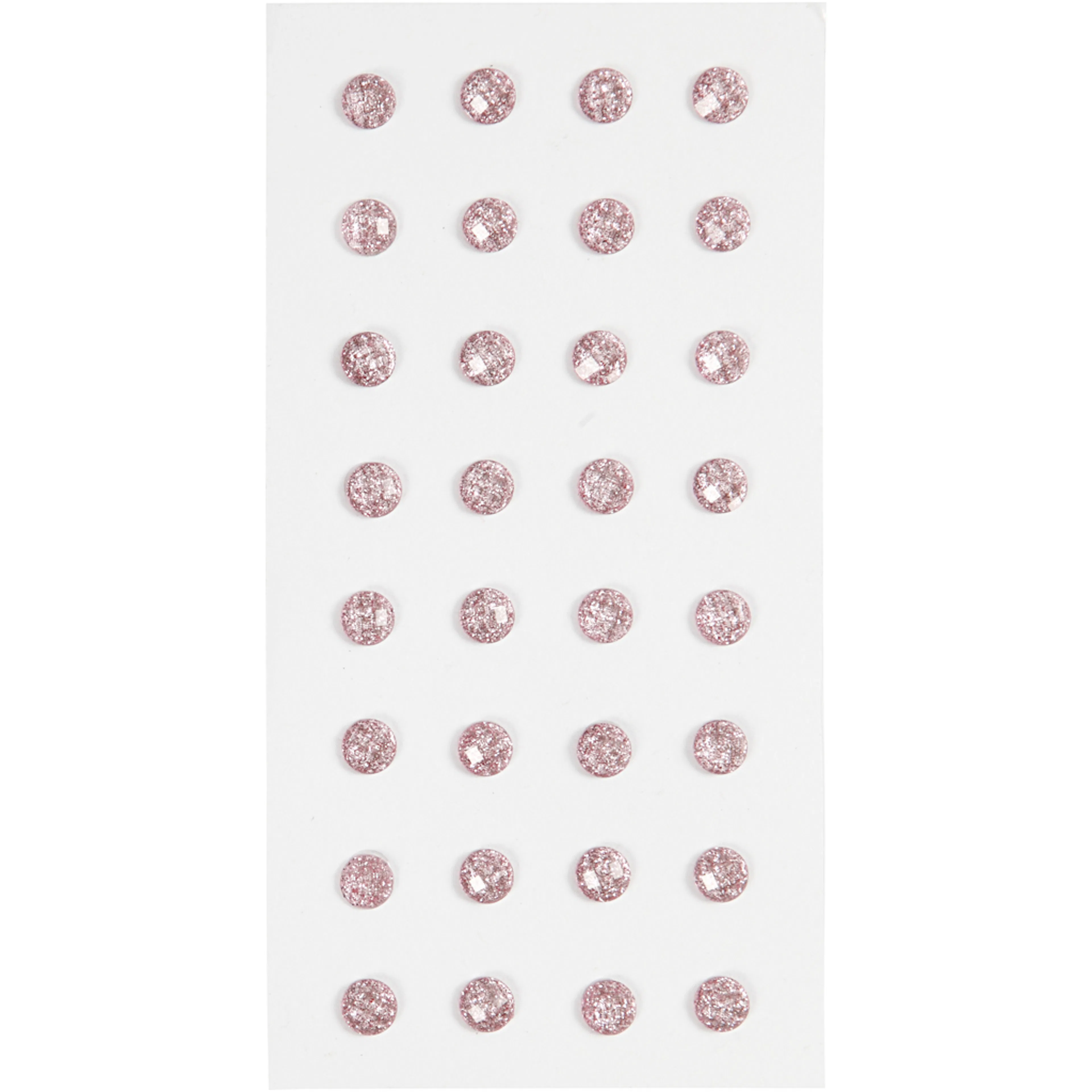Rhinestones, ljusröd, Dia. 8 mm, 32 st./ 1 förp. Lyserød