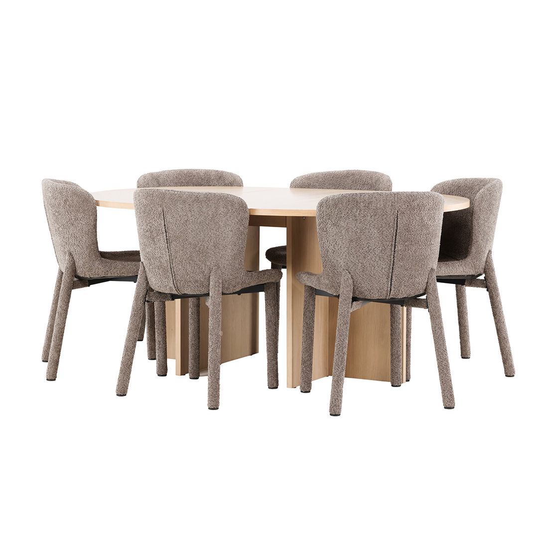Spisegruppe Venture Home Strada Ø120 cm med 6st Astoria Spisestoler