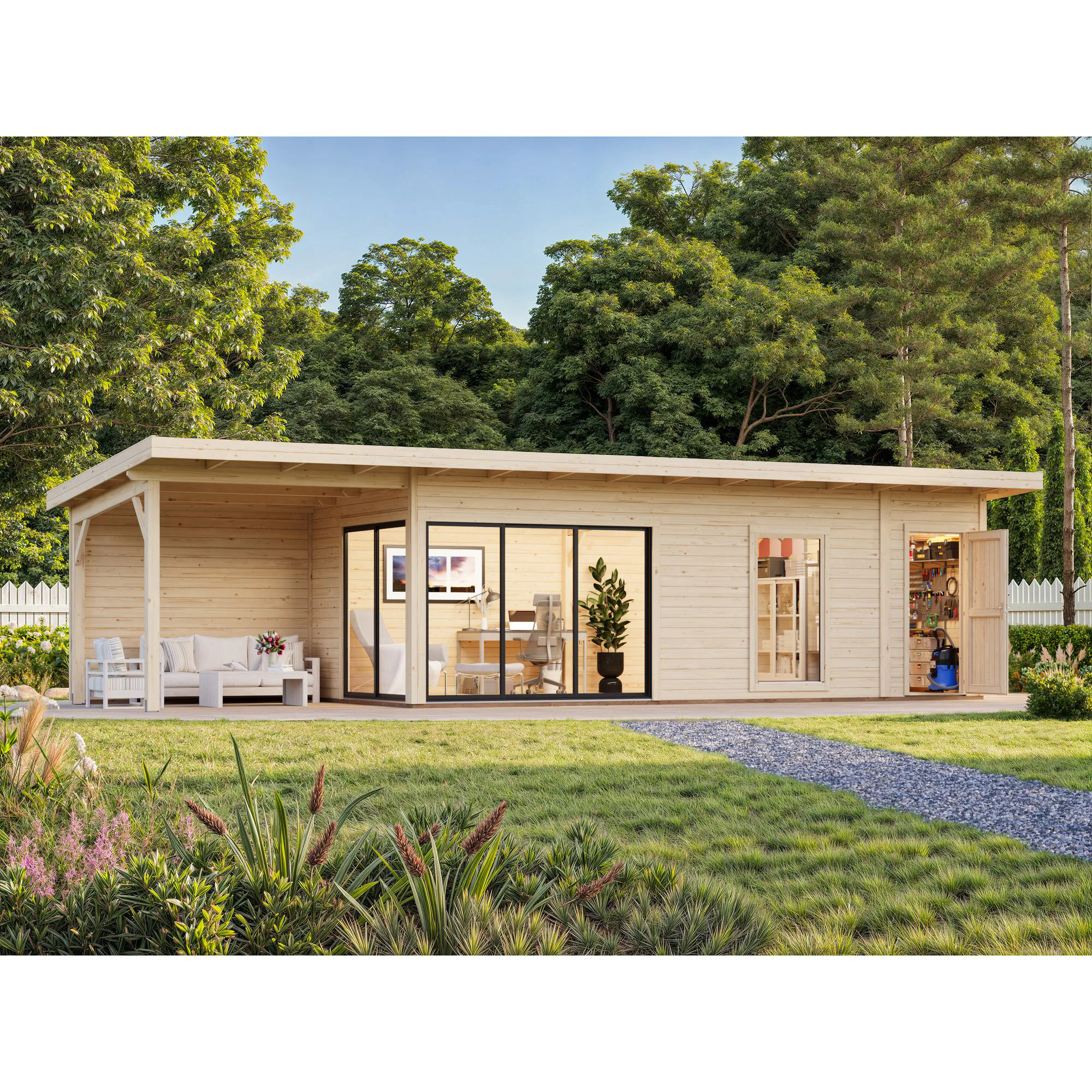 Hagestue Palmako Andrea 30,4 m² Slide Plus (inv. 21,1+7,9 m²)