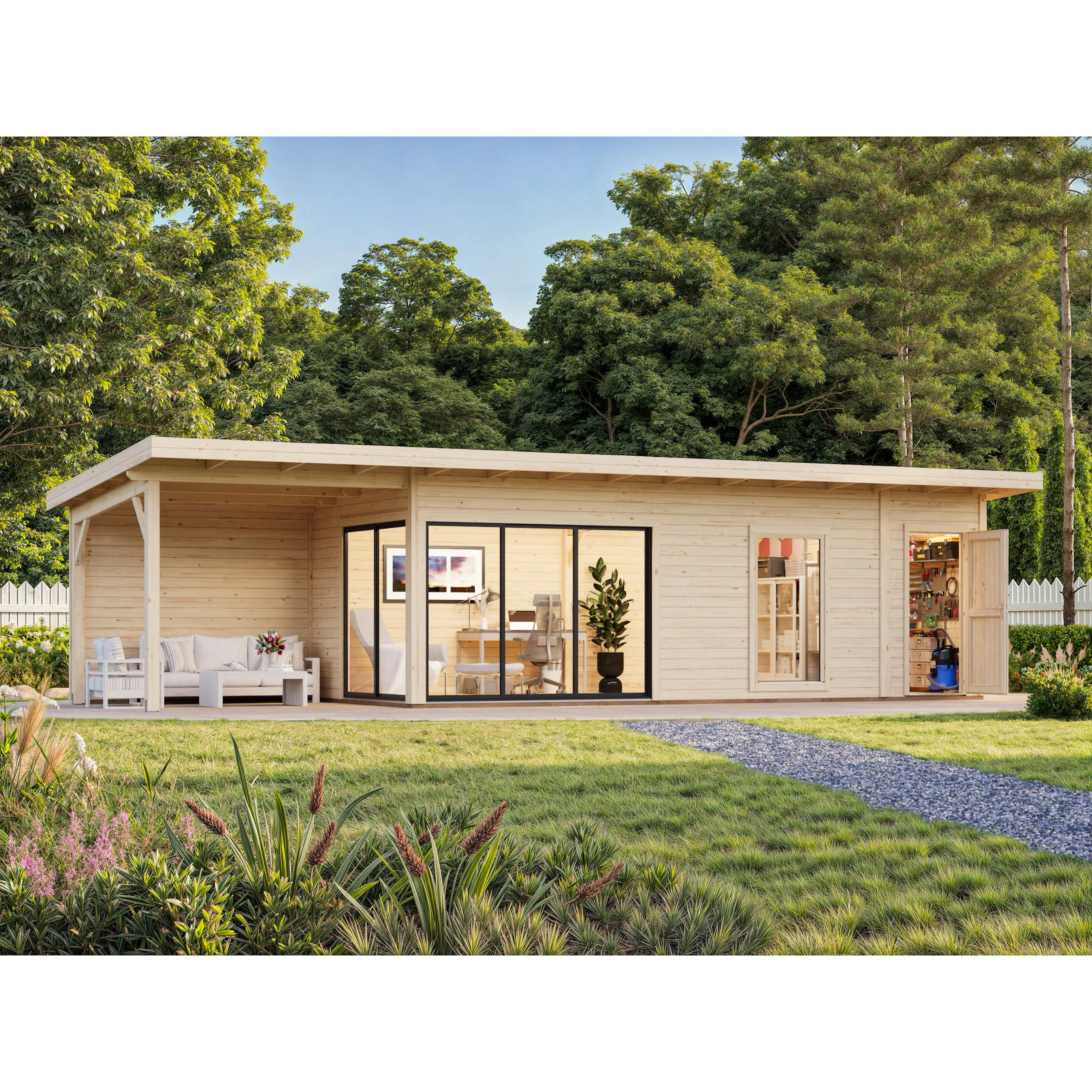 Hagestue Palmako Andrea 30,4 m² Slide Plus (inv. 21,1+7,9 m²)