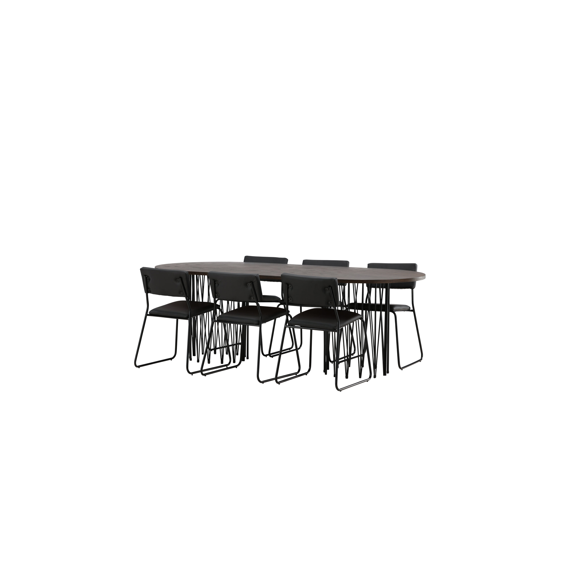 Spisegruppe furniture/fashion Stone med 6 Kenth Stoler