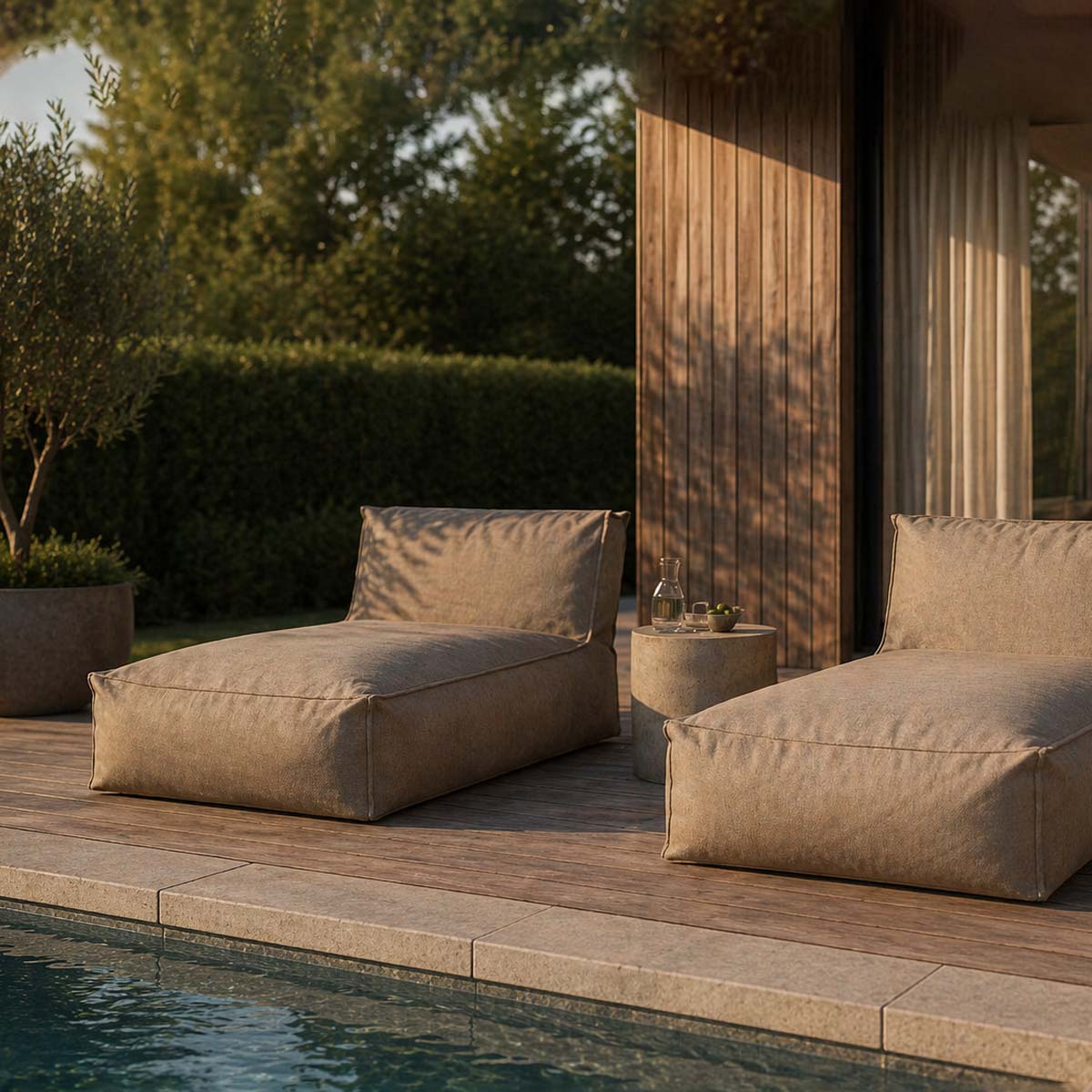 Lounge lenestol Jabo Visby Olefin Lang 95x175x80cm