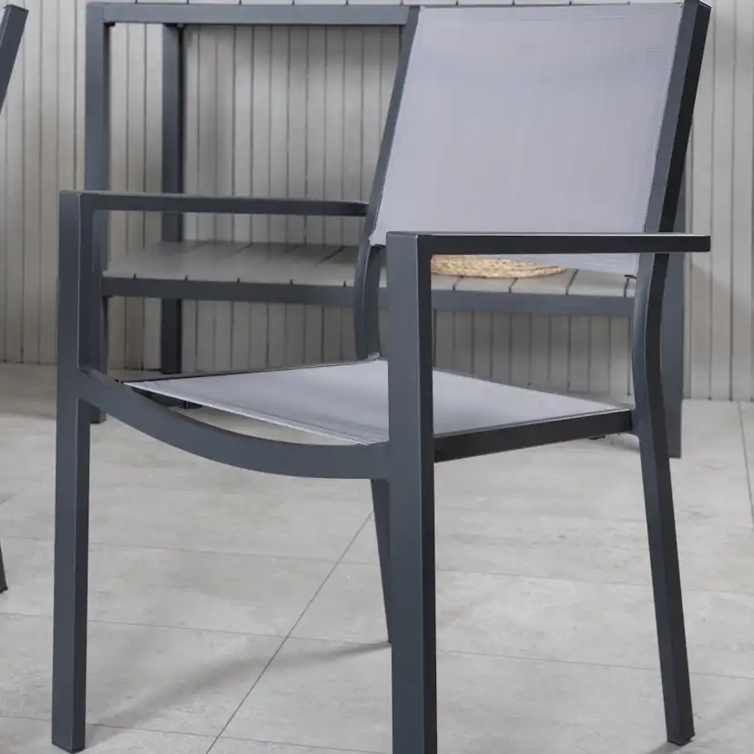 Spisegruppe Venture Home Vyn med 6 Curz Stablebare Spisestoler