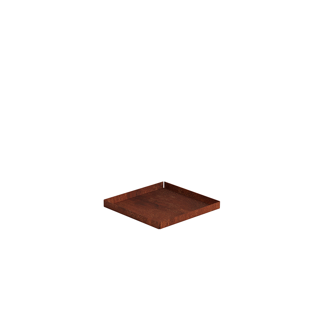 Odla Bottenplatta för Blomkruka 25x25x30cm T=1,5mm, Corten Dimensjon: 25x25x30 mm